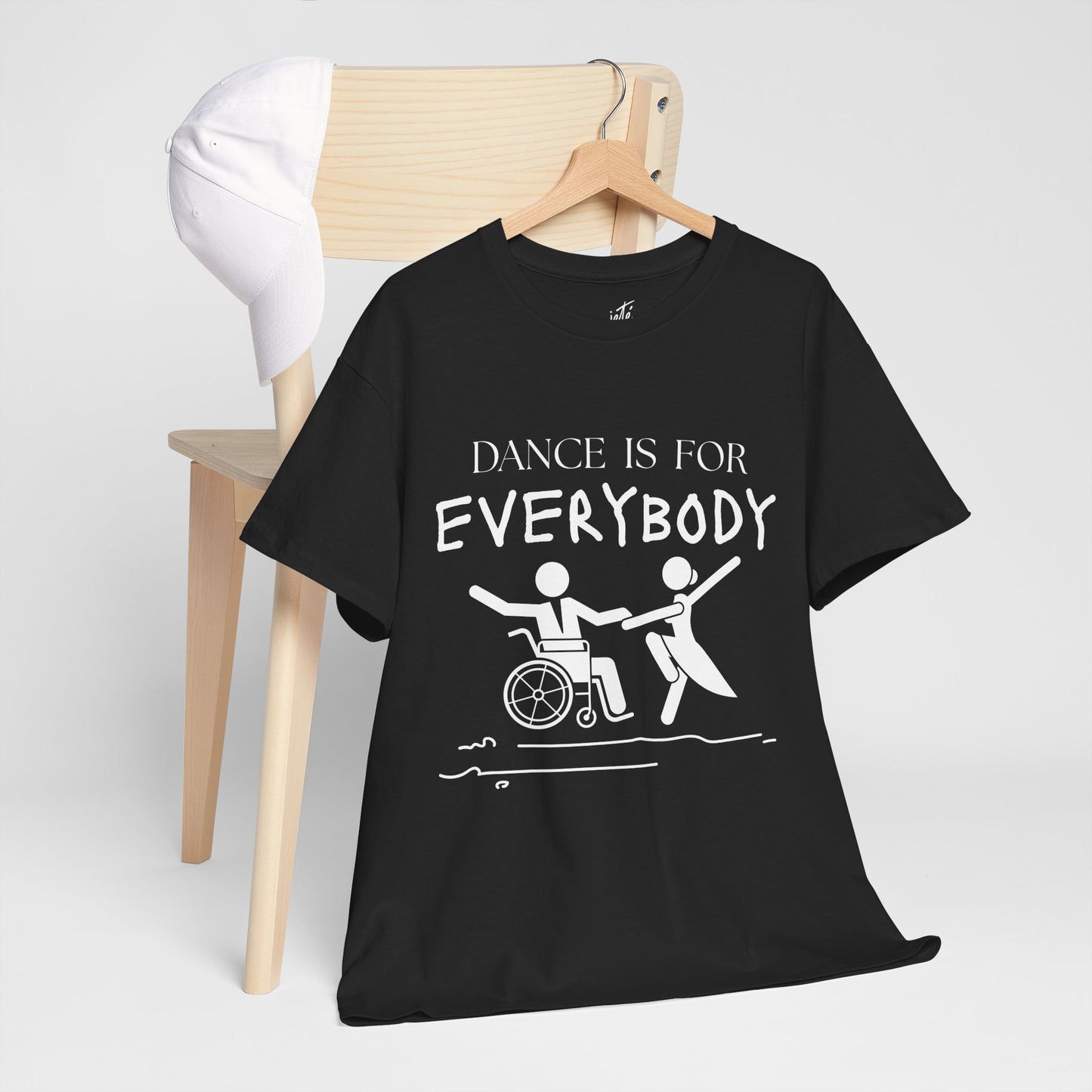 “Dance Is for Everybody” Inclusive Dance T-Shirt – Unisex Heavy Cotton Tee with Optional Back Personalization (Name or Studio)