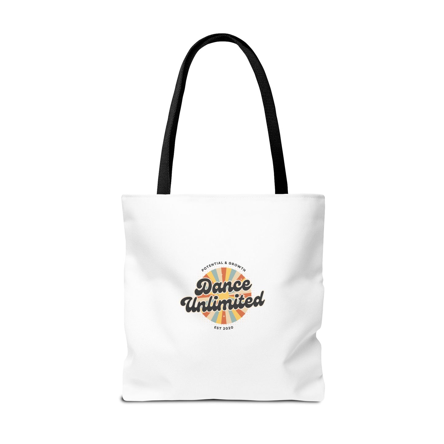 "Dance Unlimited, Potential & Growth" Canvas Tote Bag – Retro Graphic Dance Bag | Stylish Reusable Dance Tote for Dancers & Dance Moms