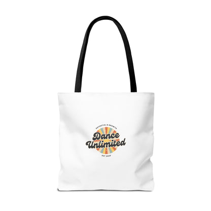 "Dance Unlimited, Potential & Growth" Canvas Tote Bag – Retro Graphic Dance Bag | Stylish Reusable Dance Tote for Dancers & Dance Moms