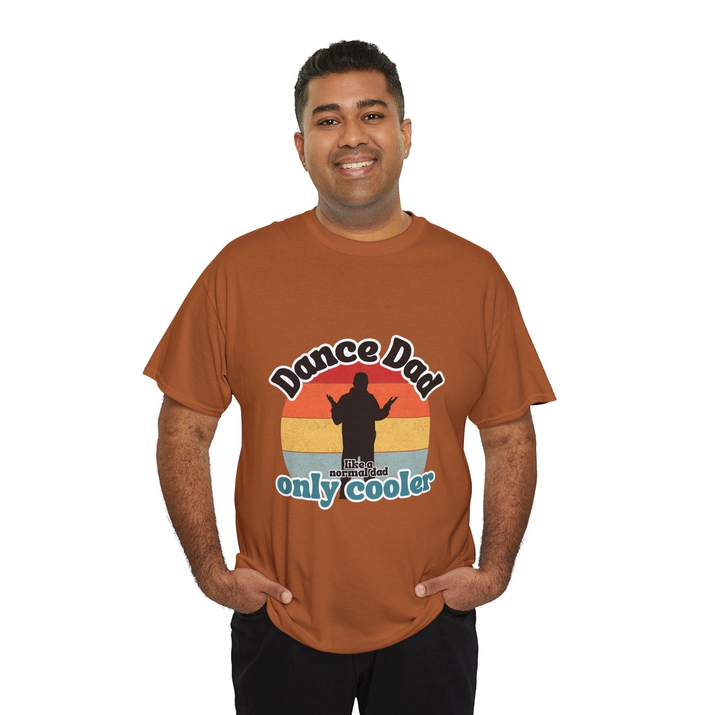 "Dance Dad" Unisex Heavy Cotton Tee – Funny Retro Dance Shirt for Cool Dads