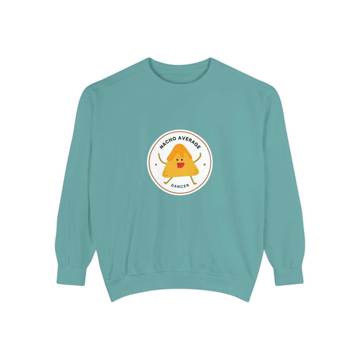 "Nacho Average Dancer" Unisex Lightweight Crewneck Sweatshirt – Cute Dance Pun Pullover with Fun Nacho Graphic for Dancers & Foodie Fans
