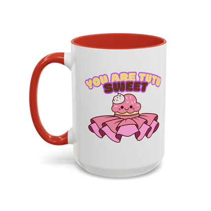 "You Are Tutu Sweet" Accent Coffee Mug – Cute Ballet Pun with Kawaii Ceramic Mug for Dancers and Dance Lovers