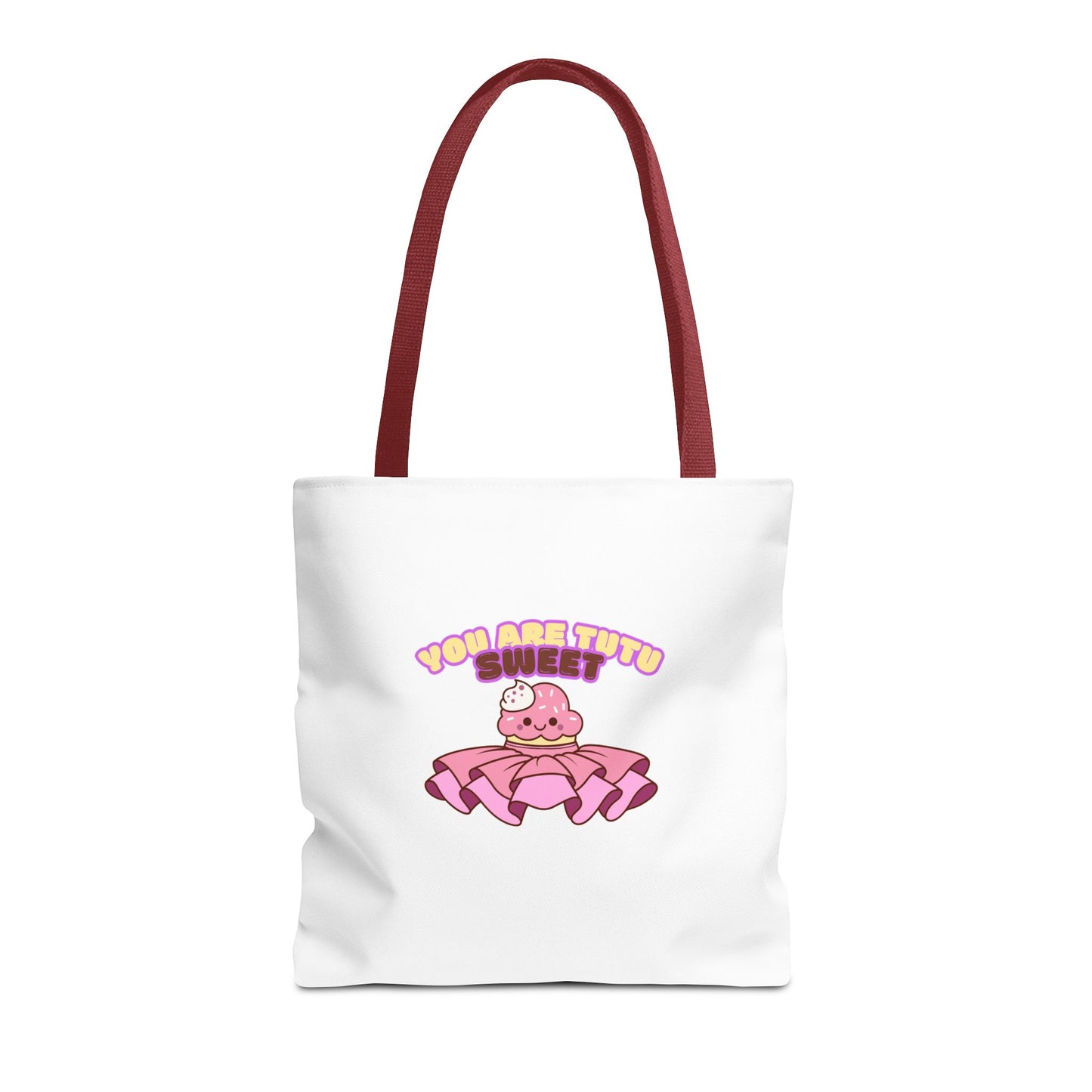 "You Are Tutu Sweet" Kawaii Cupcake Dance Tote Bag – Cute Canvas Bag for Dancers, Dance Moms & Ballet Lovers | Dance Gift Idea