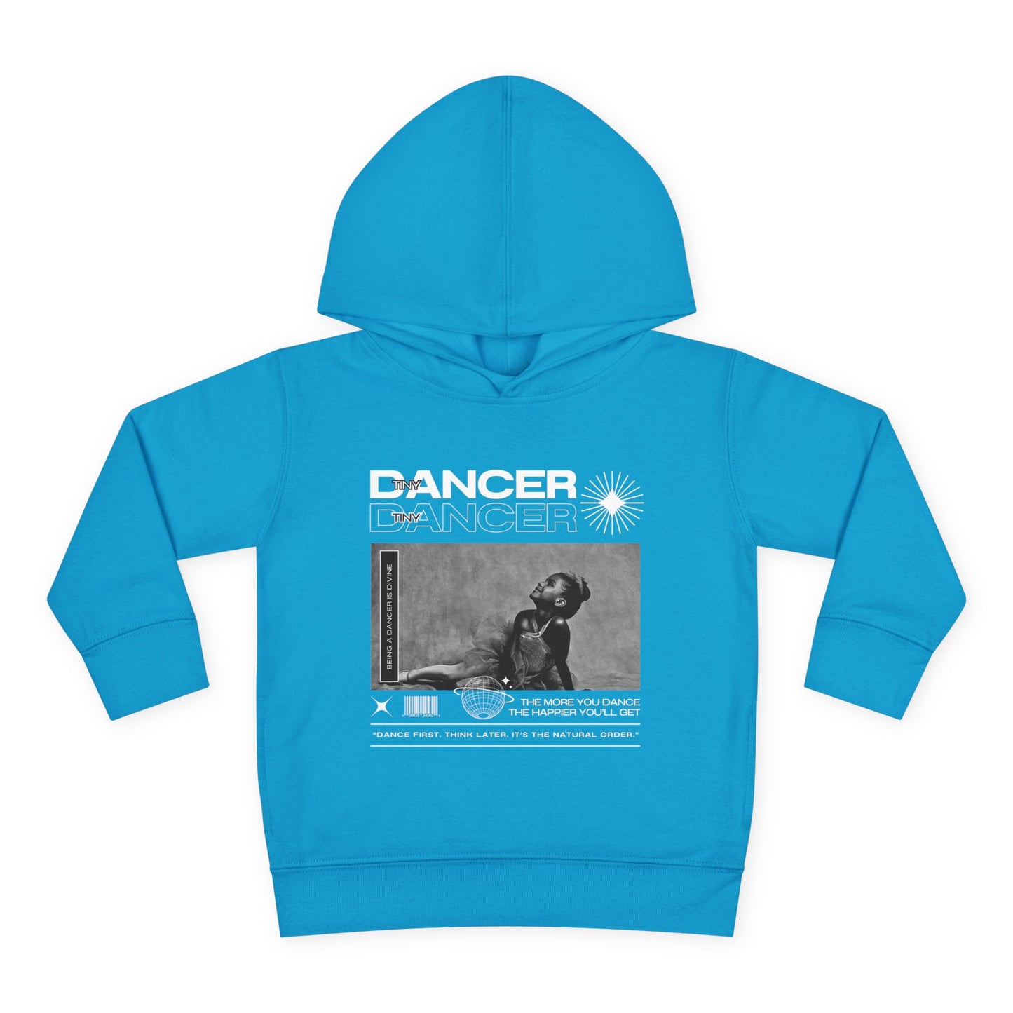 “Tiny Dancer” Toddler Pullover Hoodie – Streetwear-Inspired Ballet Dancer Graphic Sweatshirt for Kids