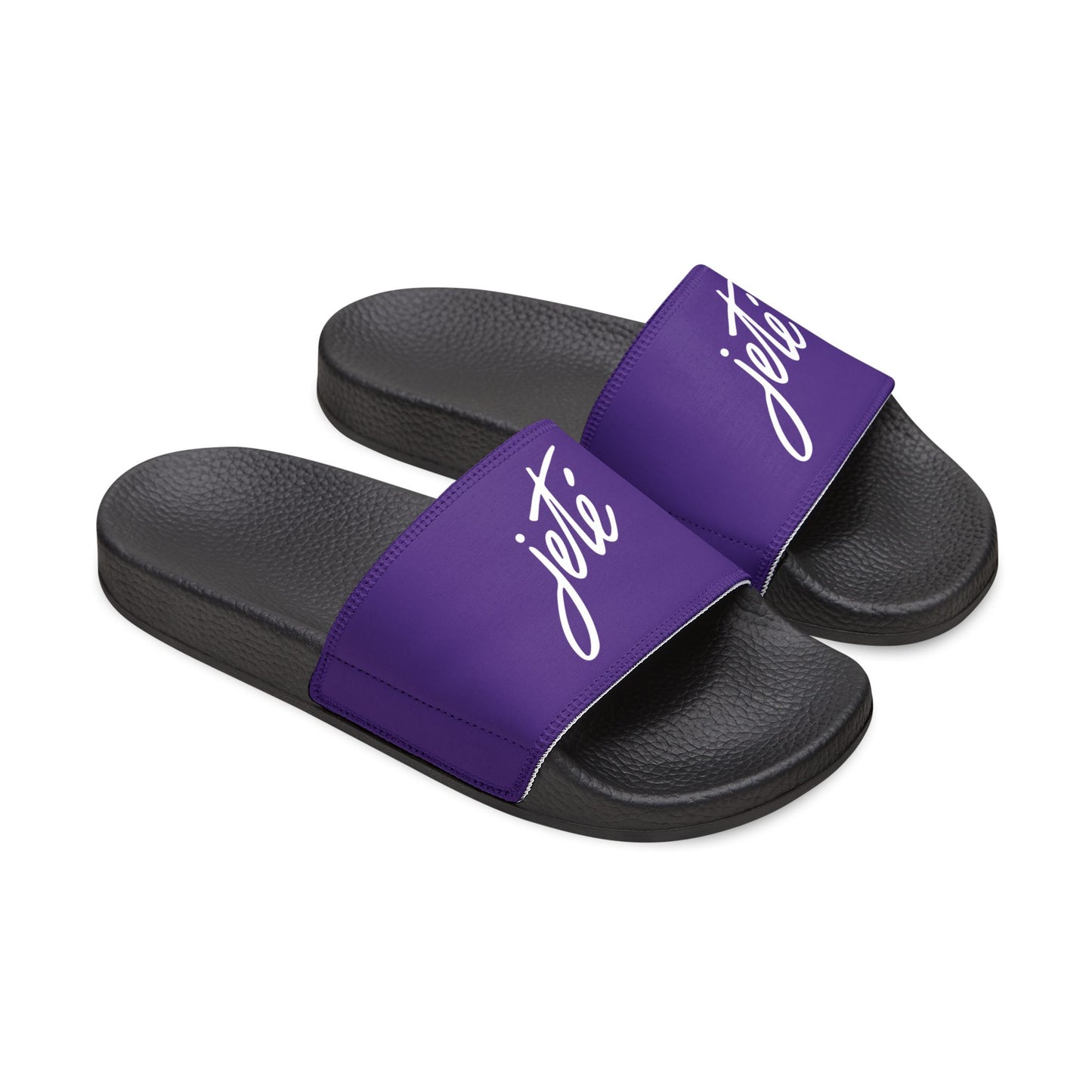 MEN'S SIZES - “Jeté” Official Logo Dance -Inspired Custom Footwear | Men’s Sandal Slides with Removable Straps