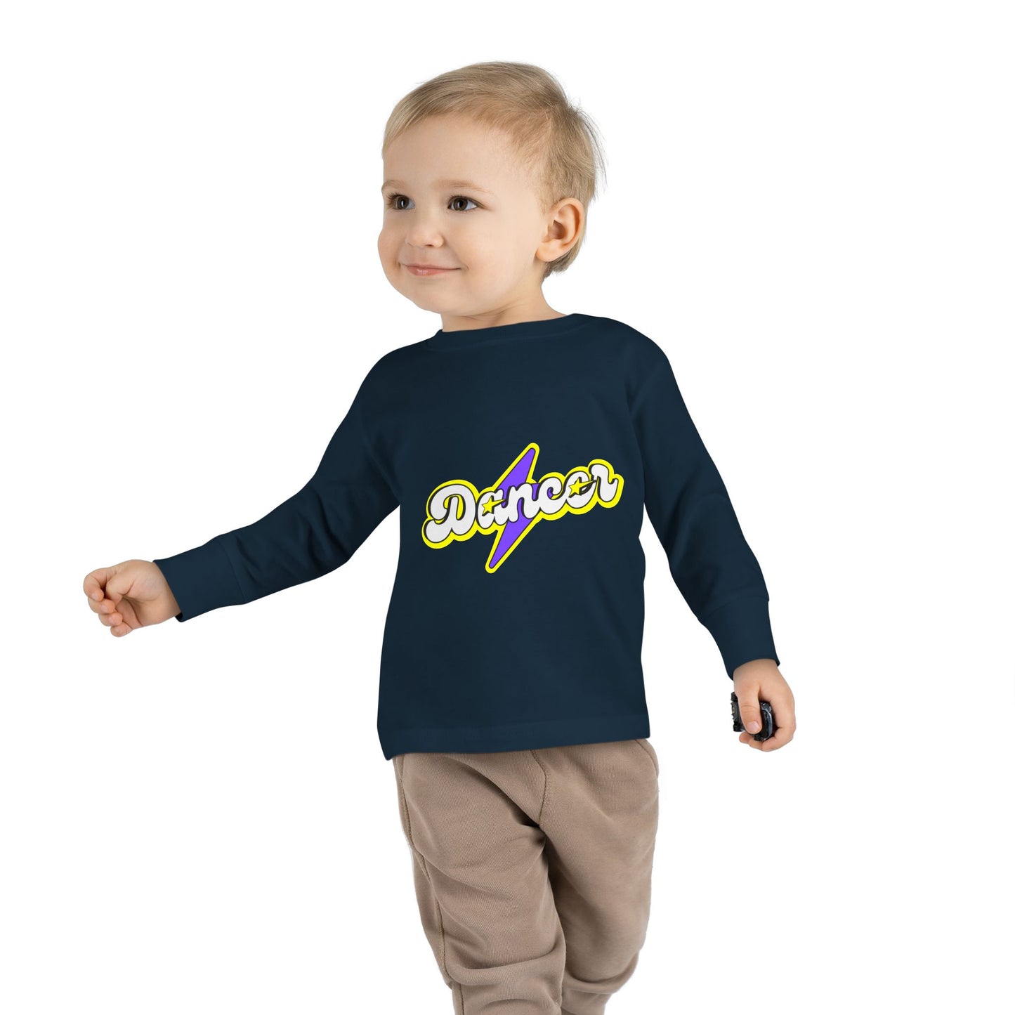 "Dancer" Toddler Dance T-Shirt – Bold Superhero-Inspired Long Sleeve Tee for Kids