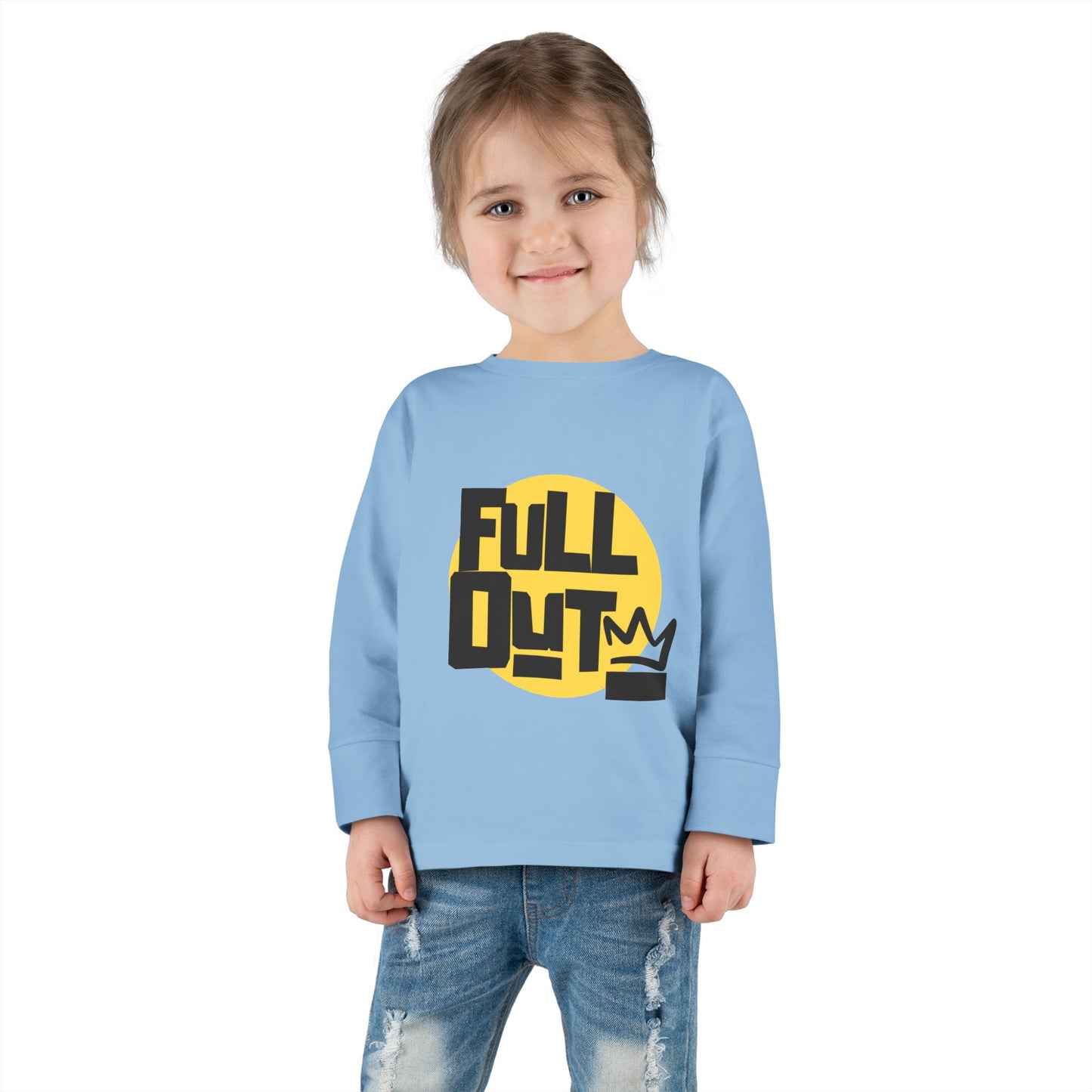 "Full Out" Toddler Dance T-Shirt – Bold Streetwear-Inspired Graphic Long Sleeve Tee for Kids