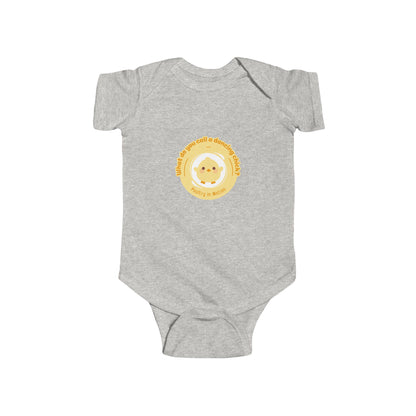 "What do you call a dancing chick? Poultry in Motion" Infant Short Sleeve Bodysuit – Funny Dancing Chick Baby Outfit, Cute Dance-Themed Baby Gift
