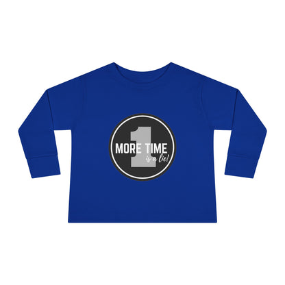 "One More Time Is a Lie" Toddler Dance T-Shirt – Bold Emblem Graphic Long Sleeve Tee for Kids