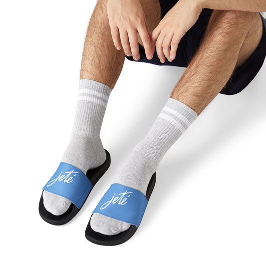 MEN'S SIZES - “Jeté” Official Logo Dance -Inspired Custom Footwear | Men’s Sandal Slides with Removable Straps