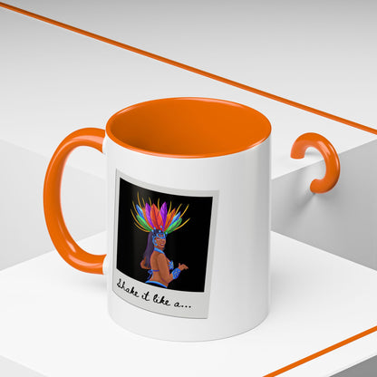 "Shake It Like a..." Accent Coffee Mug – Fun Dance Quote Ceramic Mug for Dancers and Music Lovers