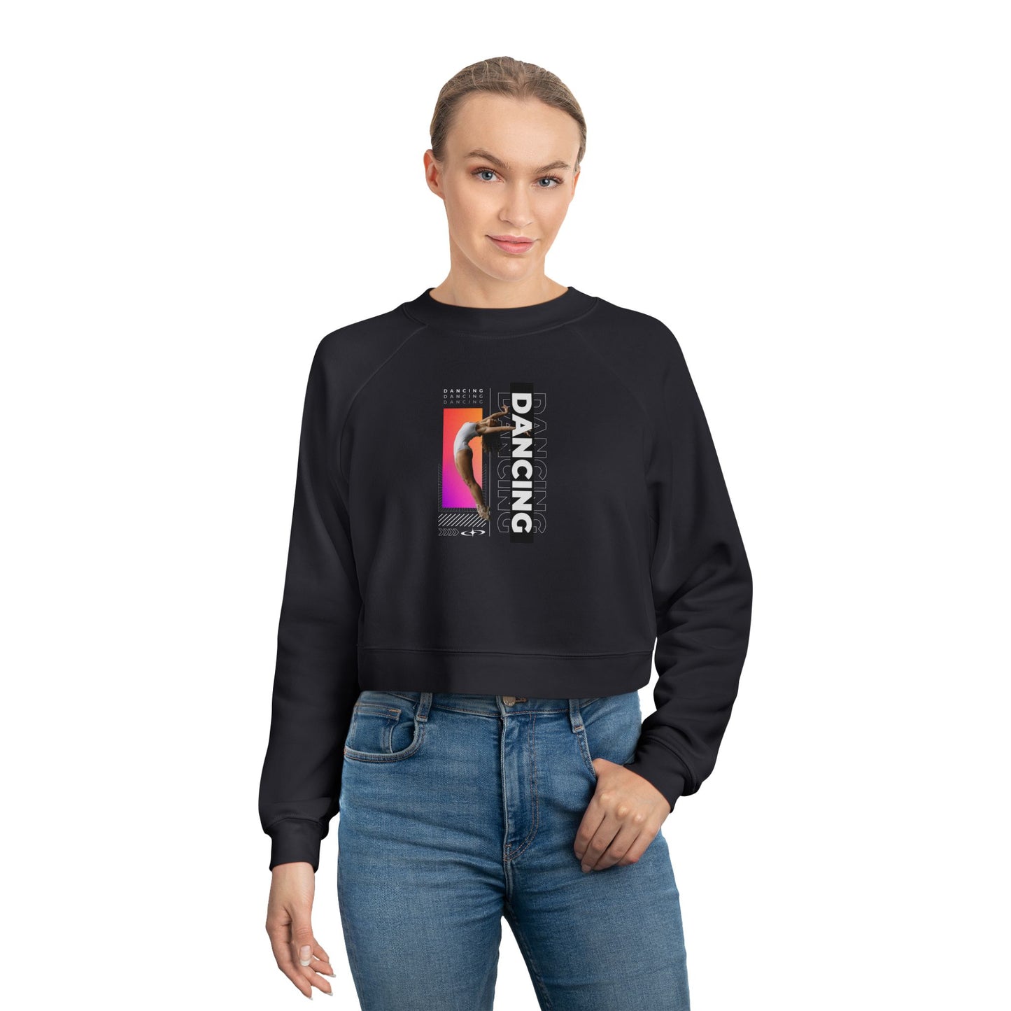 “Dancing” Female Dancer Streetwear Graphic | Ballet & Dance Sweatshirt for Dancers & Enthusiasts - Women’s Cropped Sweatshirt