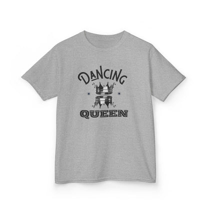 “Dancing Queen" Kids Heavy Cotton™ Tee with Crown Graphic – Dance-Inspired Graphic Tee for Adults & Kids
