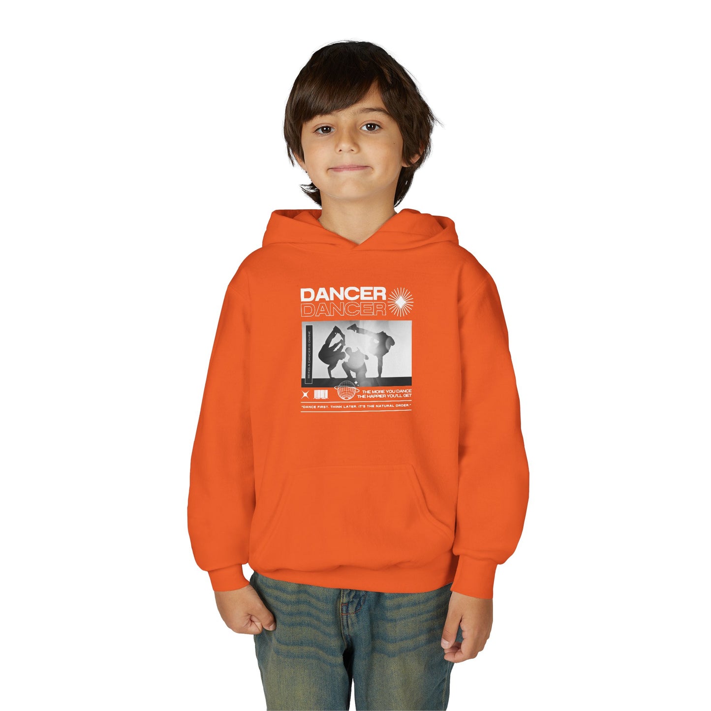 “Dancer” Breakdancer Streetwear Graphic | Unisex Youth Hoodie – Hip-Hop Dance Hoodie for Kids & Young Performers