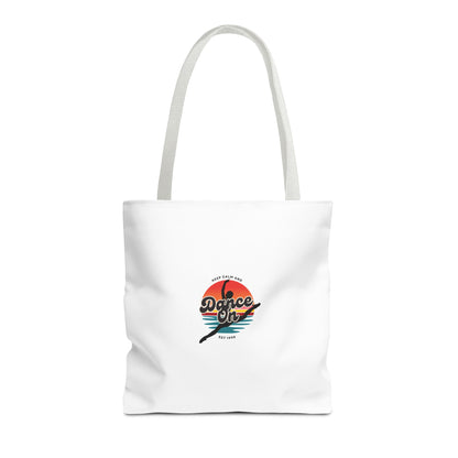 "Keep Calm and Dance On" Canvas Tote Bag – Retro Dance Graphic, Durable Shopping & Everyday Dance Bag