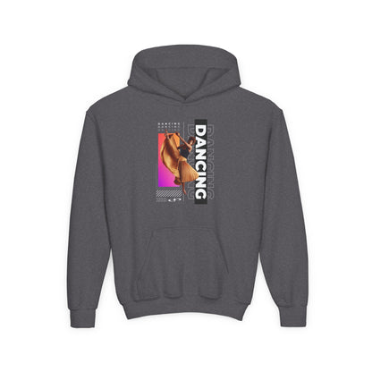 “Dancing” Female Dancer Streetwear Graphic | Unisex Youth Hoodie – Dance Hoodie for Kids & Young Performers