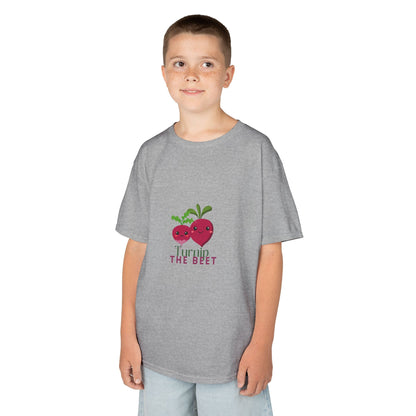 "Turnip the Beet" Youth Short Sleeve Tee – Cute Veggie Graphic Dance Pun Shirt for Kids