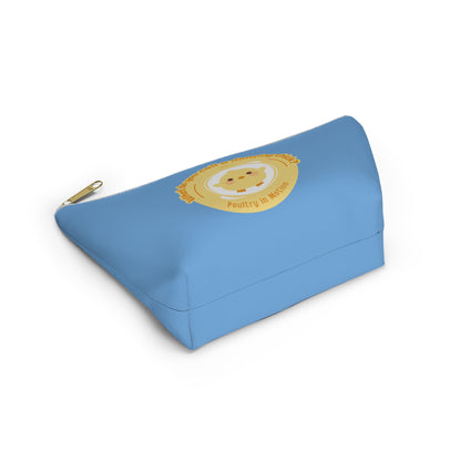 "What do you call a dancing chick? Poultry in Motion." Makeup Bag – Funny Dancing Chick Pun with Cute Chicken Graphic – Dance-Themed Zipper Pouch for Cosmetics, Accessories & Gifts