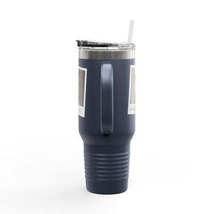 "Shake It Like a..." 40oz Insulated Travel Mug – Carnival Samba Dancer Graphic | Fun Dance-Themed Stainless Steel Tumbler for Hot & Cold Drinks
