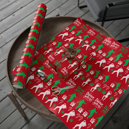“Dance with Me” Christmas Wrapping Paper – Festive Holiday Gift Wrap with Colorful Dancers & Ballet-Themed Design, Perfect for Dance Lovers and Studios