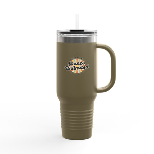 "Dance Unlimited, Potential & Growth" Retro 40oz Insulated Travel Mug – Motivational Dance Tumbler for Growth, Potential & Everyday Inspiration