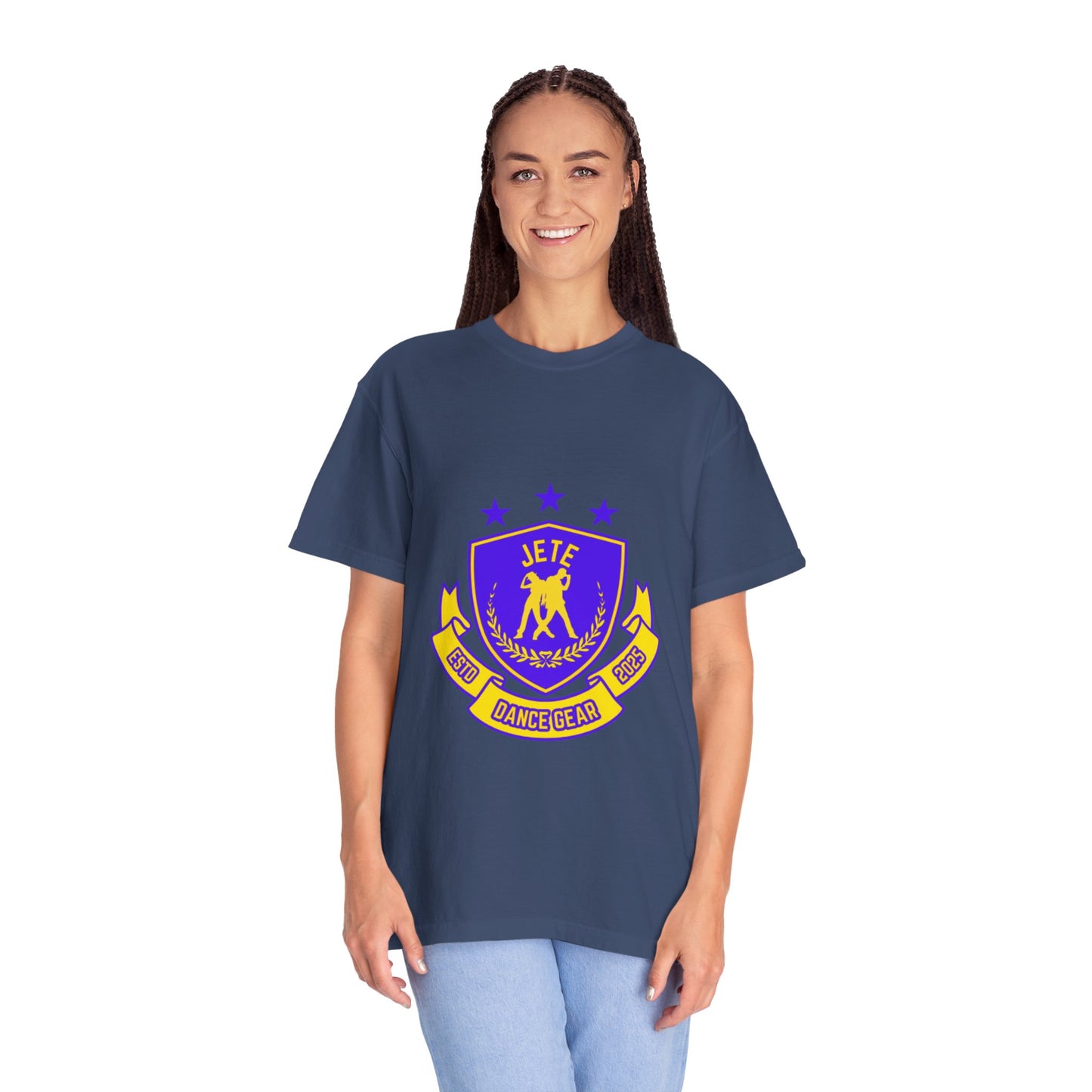 "Jeté Dance Gear" Unisex Garment-Dyed T-Shirt – Collegiate-Style Graphic Tee – Dance Apparel for Dancers & Performers