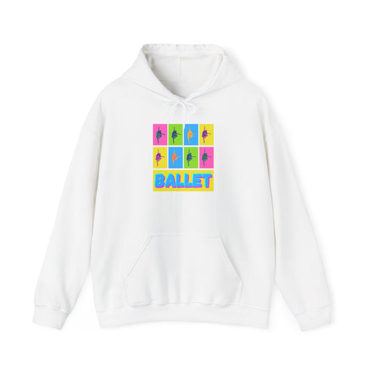 “Ballet” Pop Art Inspired Design with Ballet Dancer Graphics | Streetwear Ballet Hoodie for Dance Lovers - Unisex Heavy Blend™ Hooded Sweatshirt