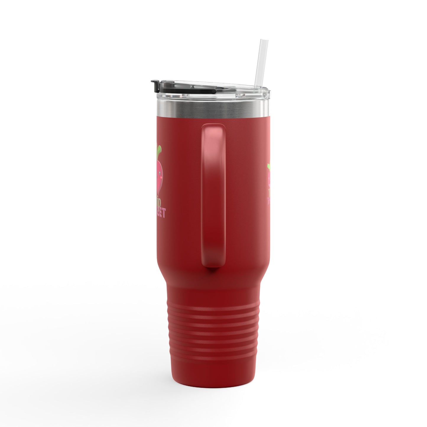 "Turnip the Beet" 40oz Insulated Travel Mug – Cute Veggie Dance Pun Tumbler for Music & Dance Lovers | Jete Shop 🥬🎶✨