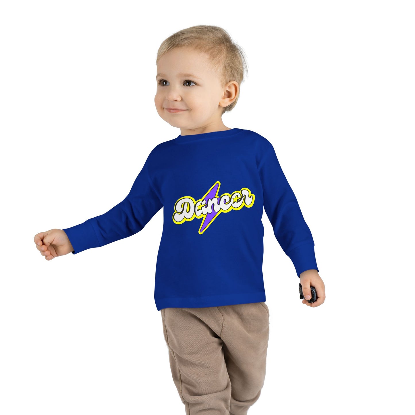 "Dancer" Toddler Dance T-Shirt – Bold Superhero-Inspired Long Sleeve Tee for Kids