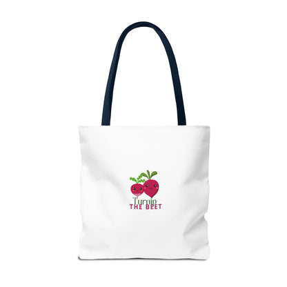 "Turnip the Beet" Canvas Tote Bag – Cute Veggie Graphic Dance-Themed Reusable Bag for Grocery Runs, Dance Class & Everyday Use