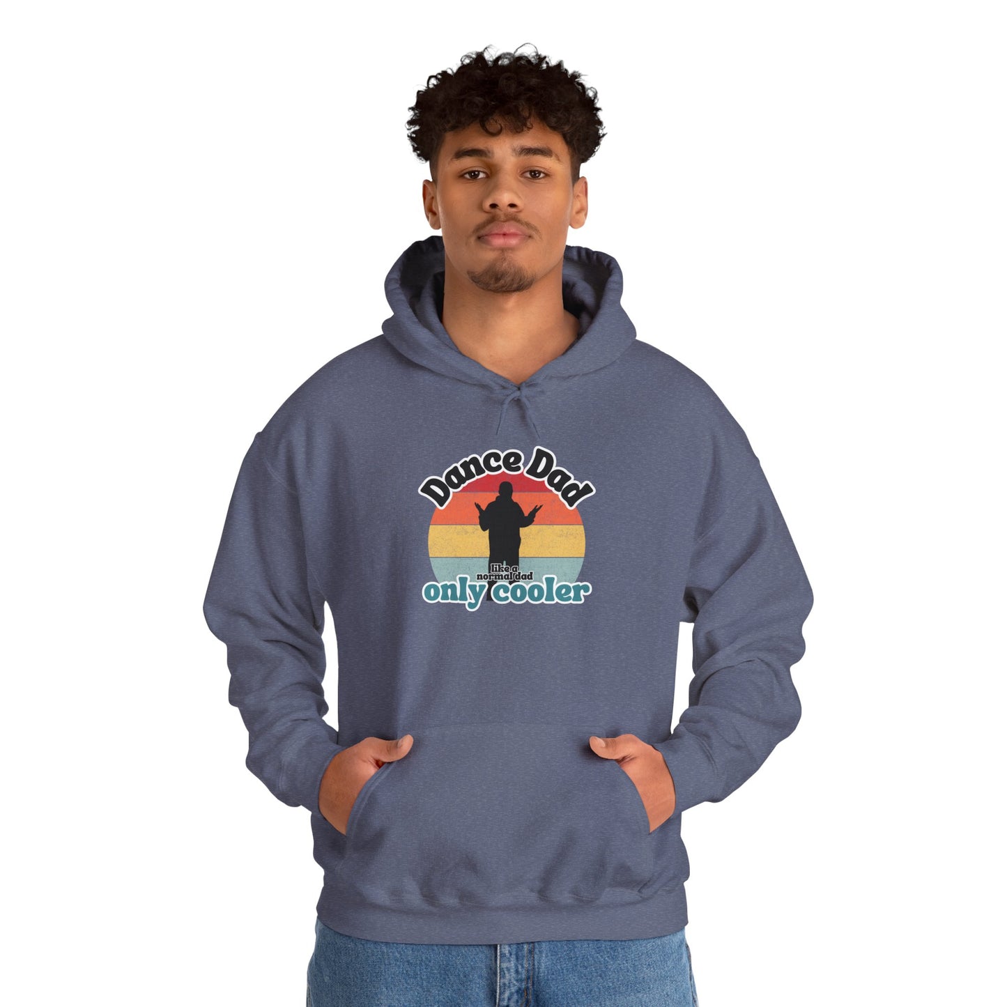 Dance Dad Retro Hoodie – Funny Unisex Heavy Blend™ Hooded Sweatshirt for Cool Dance Dads