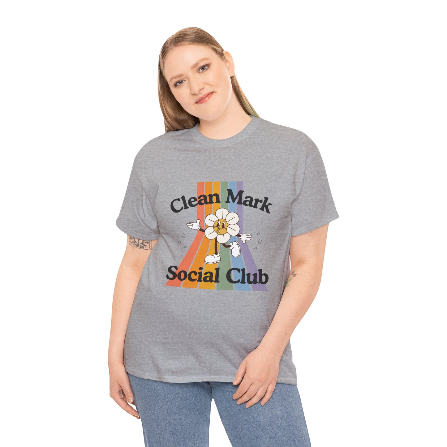 “Clean Mark Social Club” Unisex Heavy Cotton T-Shirt – Streetwear-Inspired Dance Graphic Tee for Adults & Kids