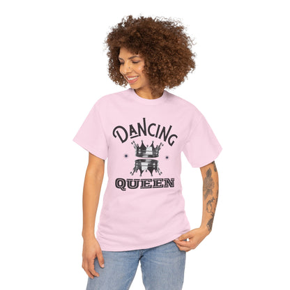 “Dancing Queen" Unisex Heavy Cotton T-Shirt with Crown Graphic – Dance-Inspired Graphic Tee for Adults & Kids