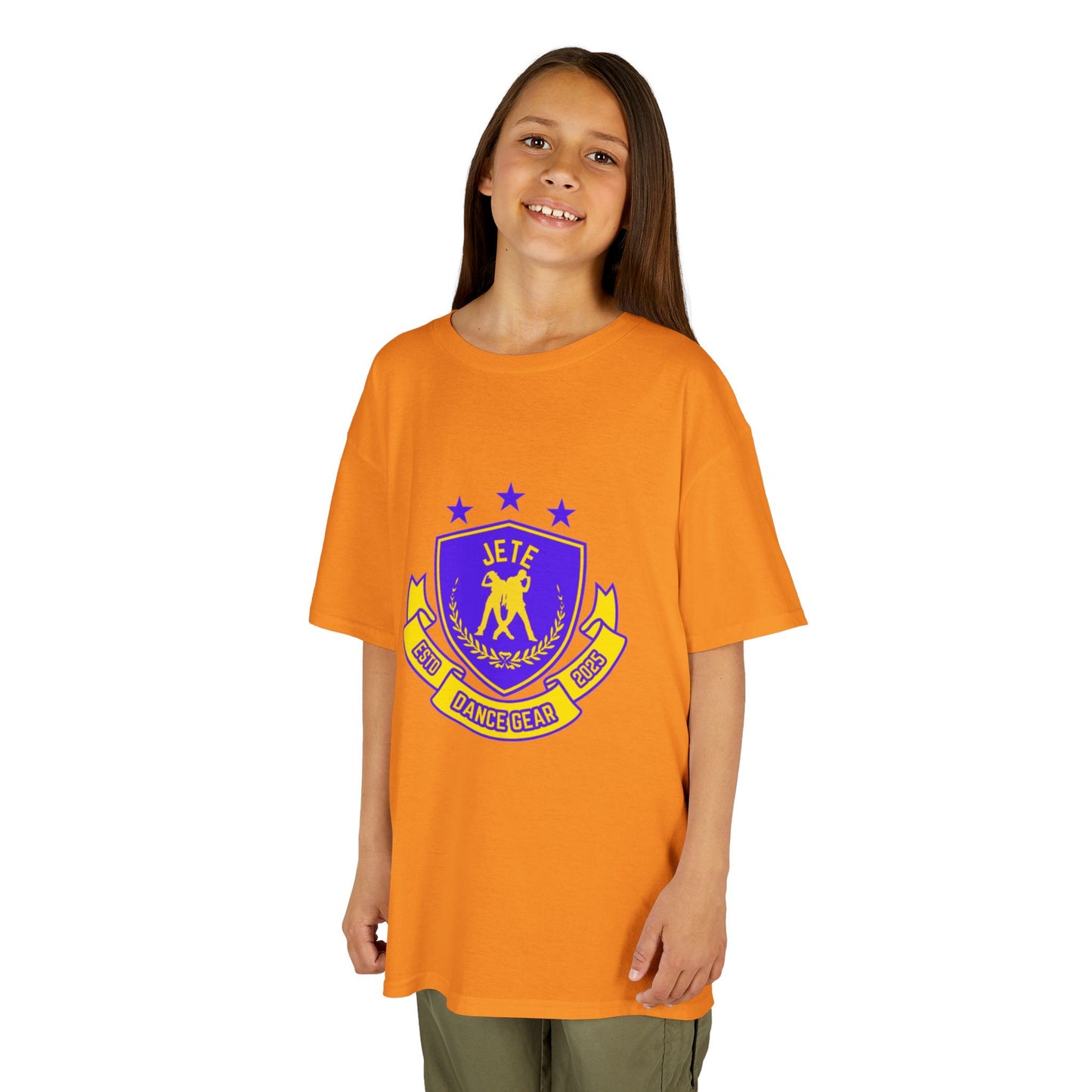 "Jeté Dance Gear" Youth Short Sleeve Tee – Collegiate-Inspired Dancer Graphic Shirt for Kids