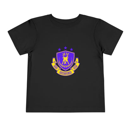 "Jeté Dance Gear" Toddler Dance T-Shirt – Collegiate-Inspired Dancer Graphic Short Sleeve Tee for Kids