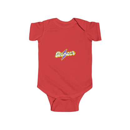 "I Can't. I Have Dance." Infant Short Sleeve Bodysuit – Retro 80's Emoji Dance Graphic Baby Outfit for Future Performers