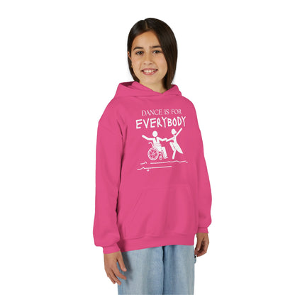 “Dance Is for Everybody” Unisex Youth Hoodie – Inclusive Dance Hoodie for Kids & Teens, Personalized with Name or Studio