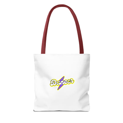 “Dancer” Superhero Graphic Canvas Tote Bag – Bold Dance Tote for Classes, Rehearsals & Everyday Use