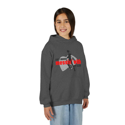 “Ain’t Nobody Messin’ with My Click” Tap Dance Graphic with Tap Shoes & Dancer - Unisex Youth Hoodie – Streetwear Tap Dancing Hoodie for Kids & Young Performers