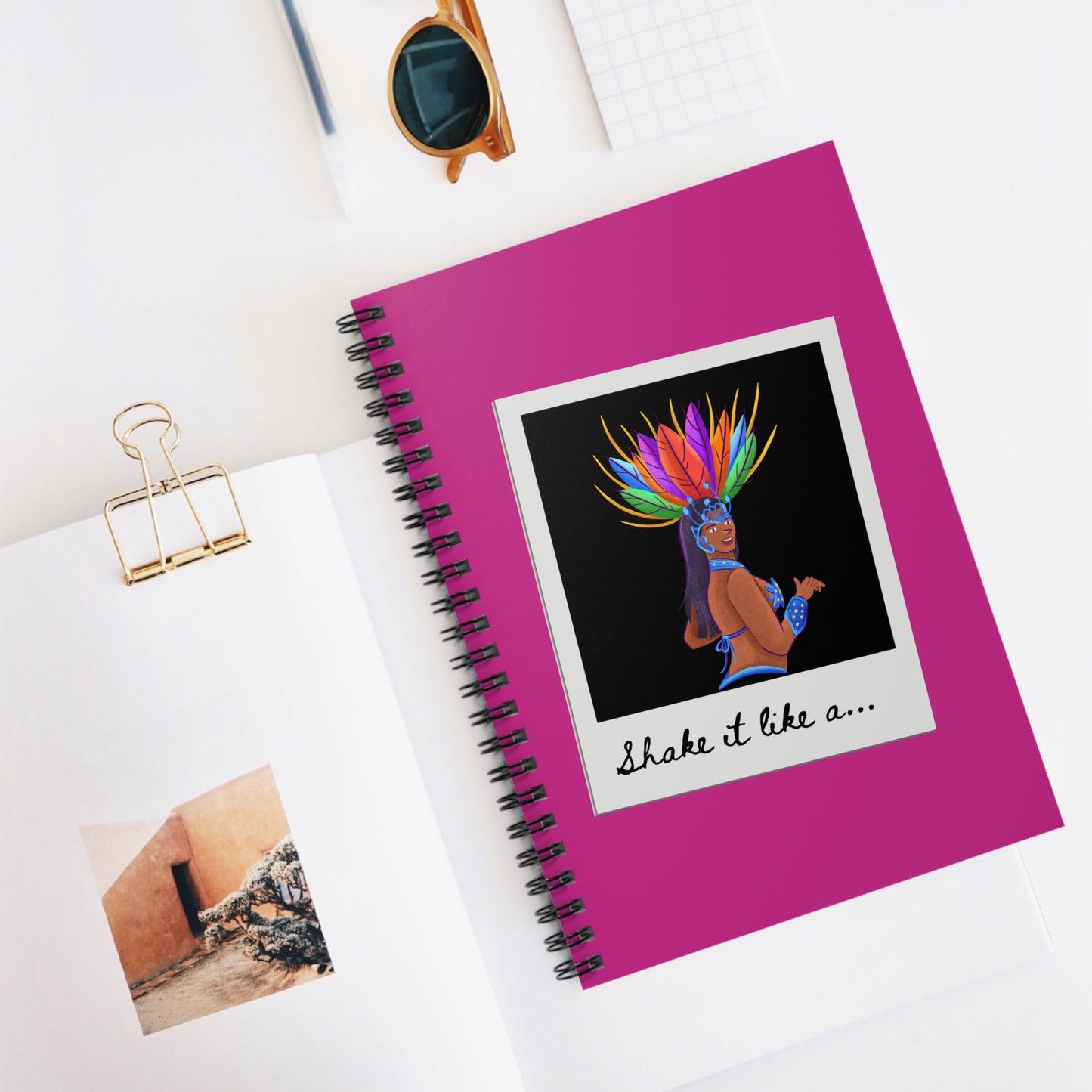 "Shake It Like a..." Spiral Notebook – Colorful Carnival Samba Dancer Journal for Dancers, Writers & Creative Spirits
