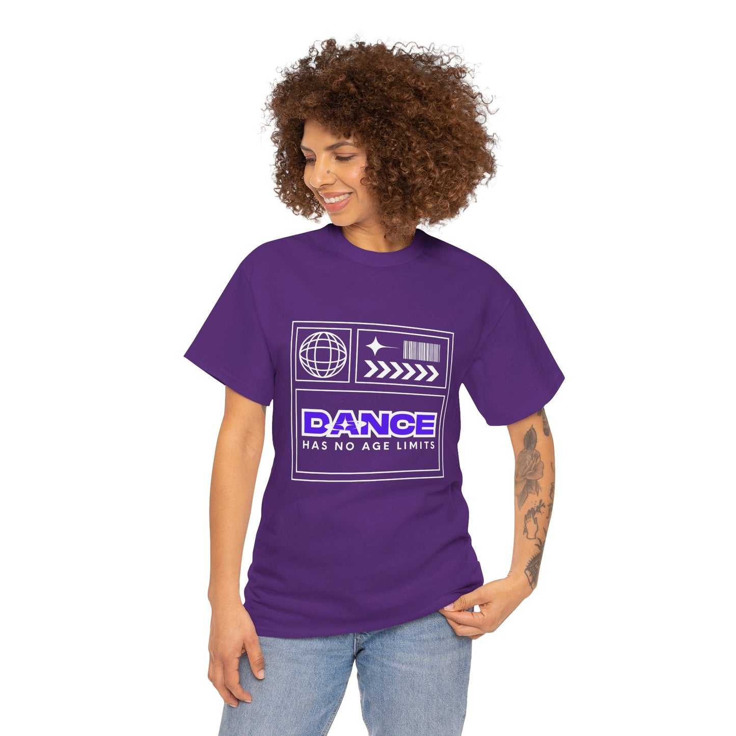 "Dance Has No Age Limits" Unisex Heavy Cotton T-Shirt – Streetwear Graphic Tee for Dancers of All Ages