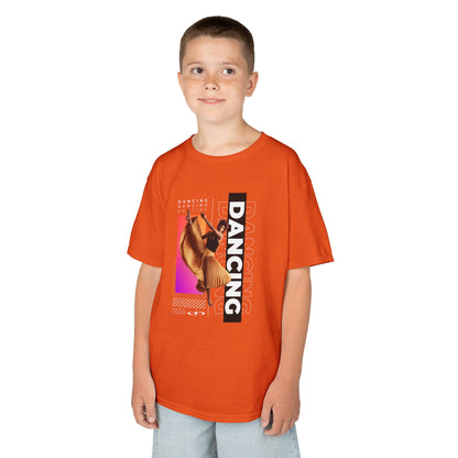 "Dancing" Youth Short Sleeve T-Shirt – Streetwear-Inspired Female Dancer Graphic – Stylish Dance Apparel for Kids