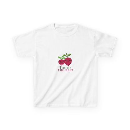 "Turnip the Beet" Youth Short Sleeve Tee – Cute Veggie Graphic Dance Pun Shirt for Kids