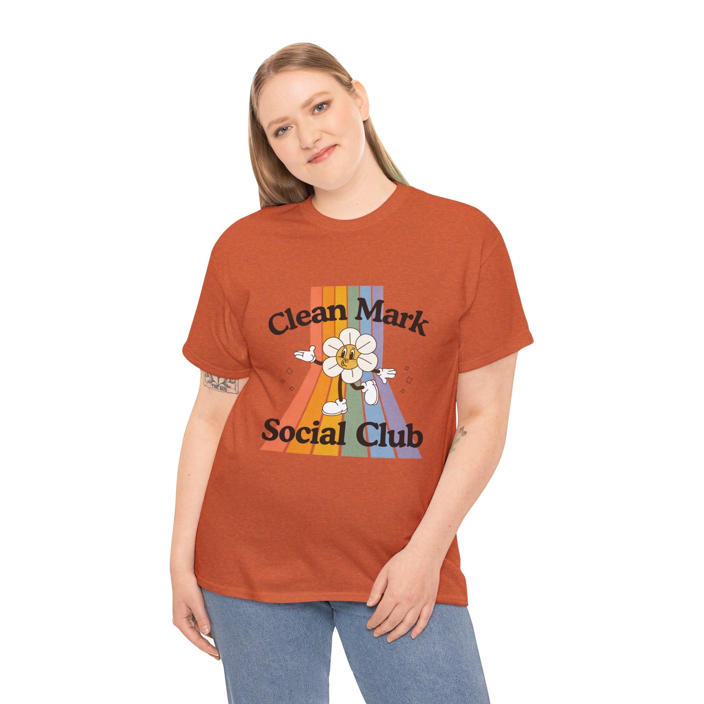 “Clean Mark Social Club” Unisex Heavy Cotton T-Shirt – Streetwear-Inspired Dance Graphic Tee for Adults & Kids