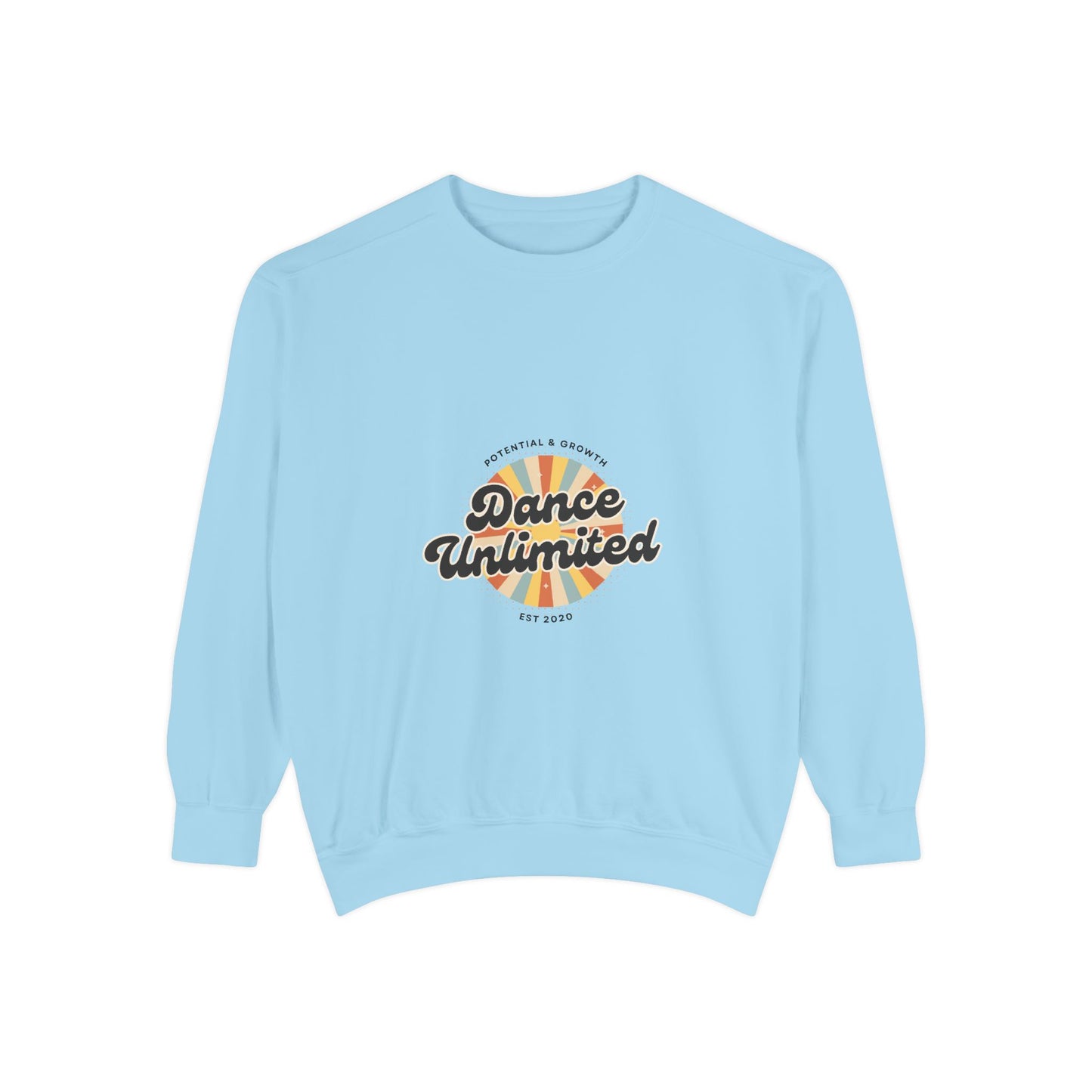 "Dance Unlimited – Potential & Growth" Unisex Lightweight Crewneck Sweatshirt – Retro-Inspired Motivational Dance Pullover for Performers & Creatives