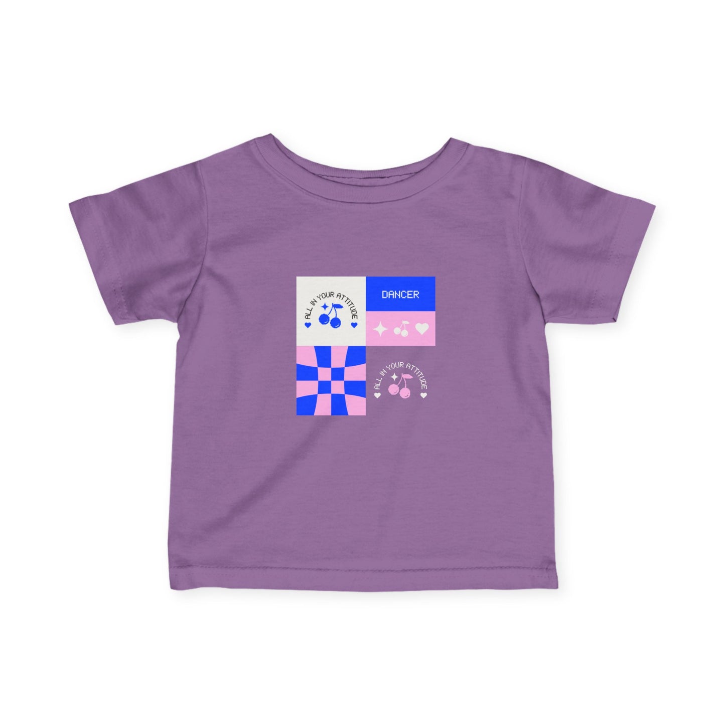 "Dancer – All in Your Attitude" Retro Dance Graphic Infant Fine Jersey Tee – Baby Dance T-Shirt for Confident Little Movers