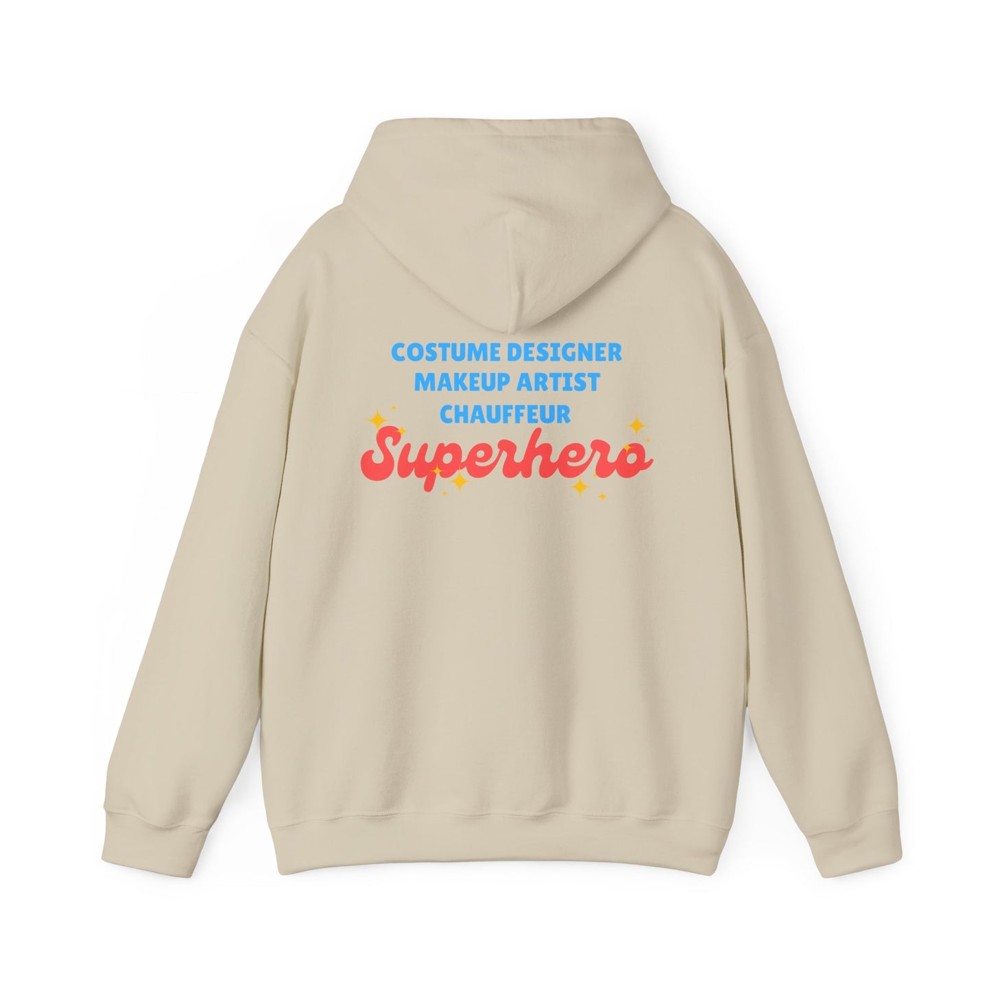 "Dance Mom" Superhero Hoodie – Floral Front Graphic & Fun Back Design | Unisex Hooded Sweatshirt for Proud Dance Parents