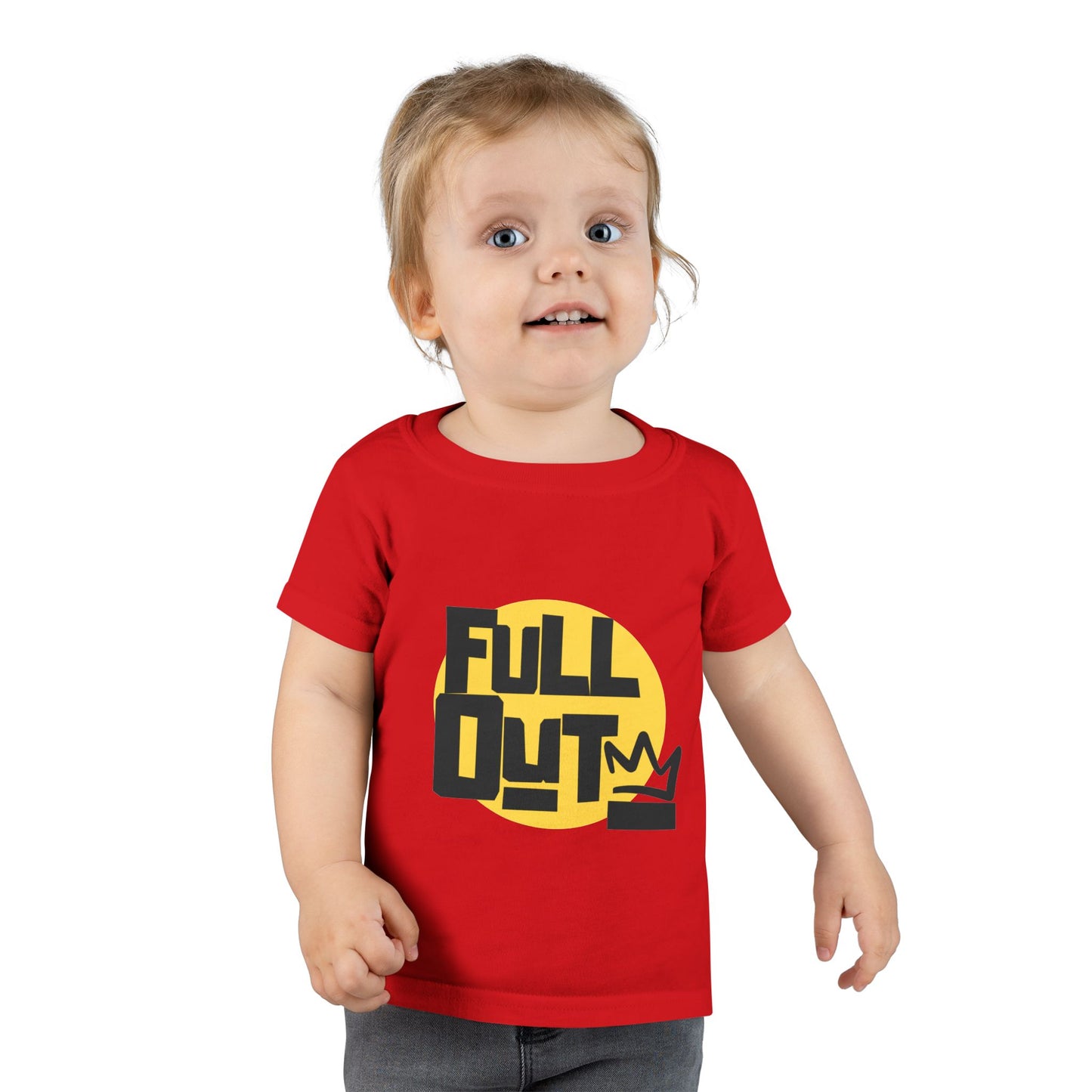 "Full Out" Toddler Dance T-Shirt – Bold Streetwear-Inspired Graphic Short Sleeve Tee for Kids