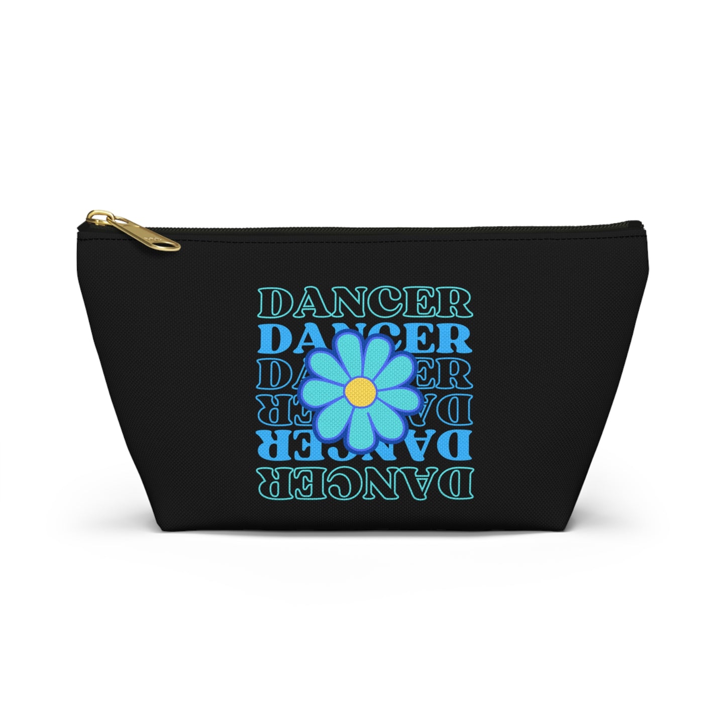 "Dancer" Makeup Bag – Elegant Floral Dance Graphic – Stylish Zipper Pouch for Cosmetics, Accessories & Gifts for Dancers