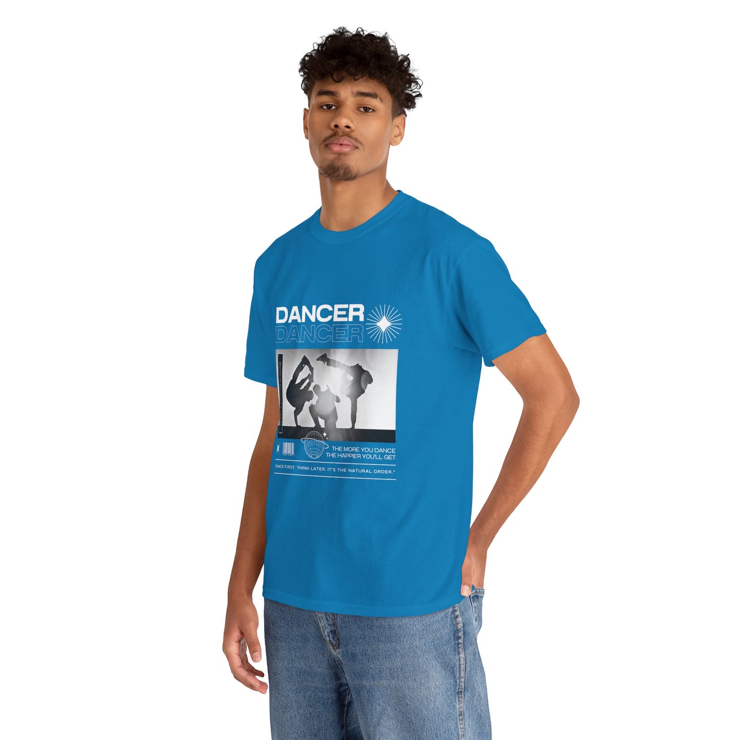 “Dancer” Graphic with Breakdancer Streetwear-Inspired Design | Hip-Hop Dance T-Shirt for Men & Women | Unisex Heavy Cotton Tee